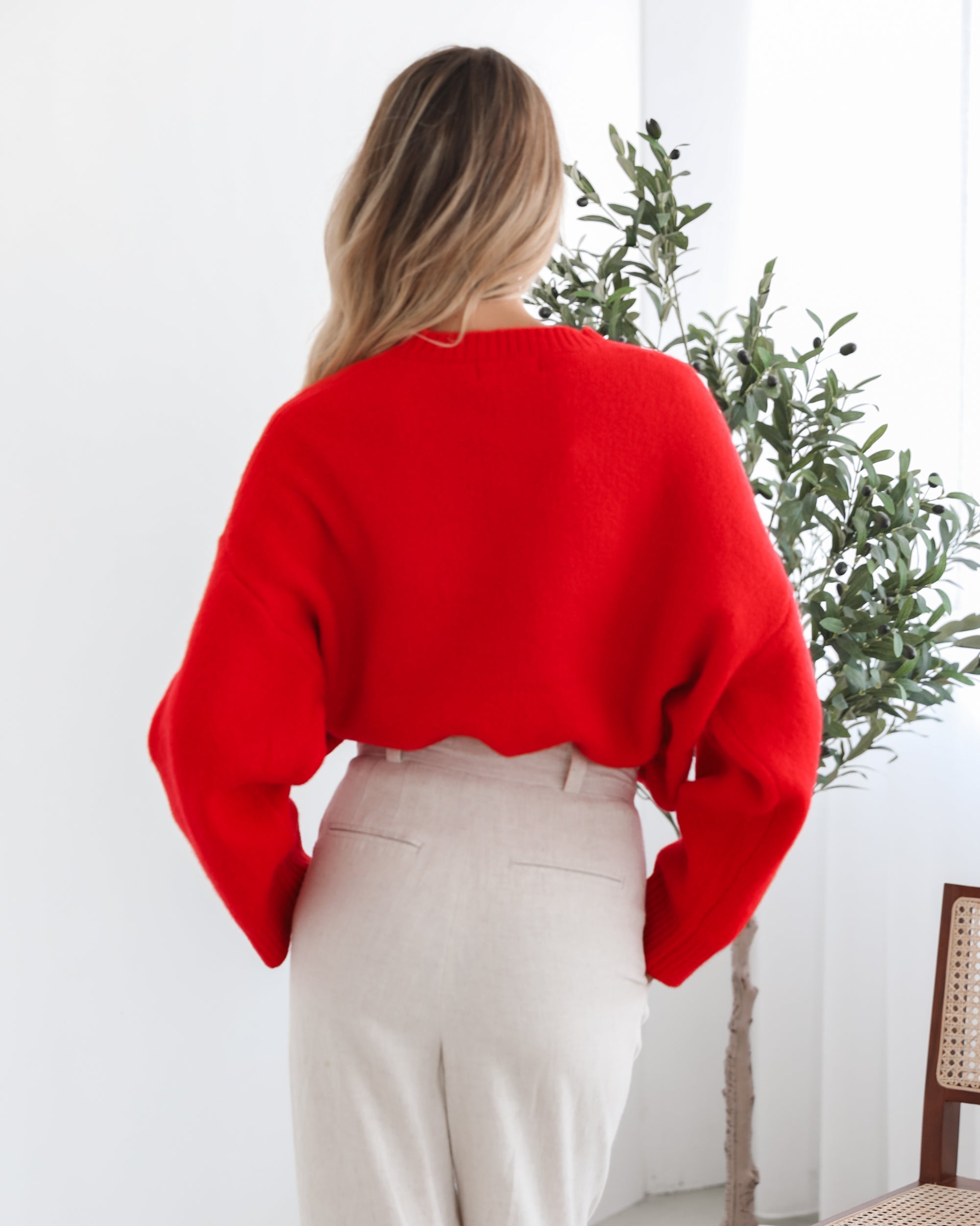 Larae Knit - Red Print