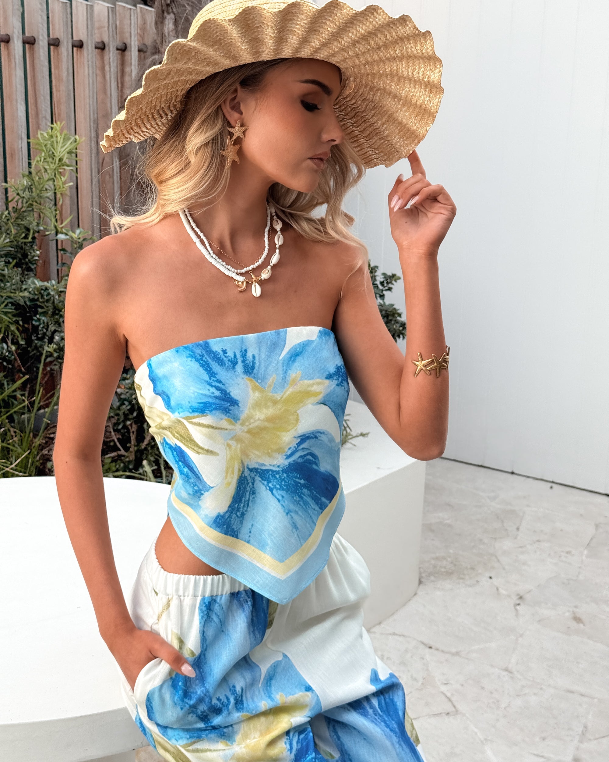 Maleeka Top - Blue Floral
