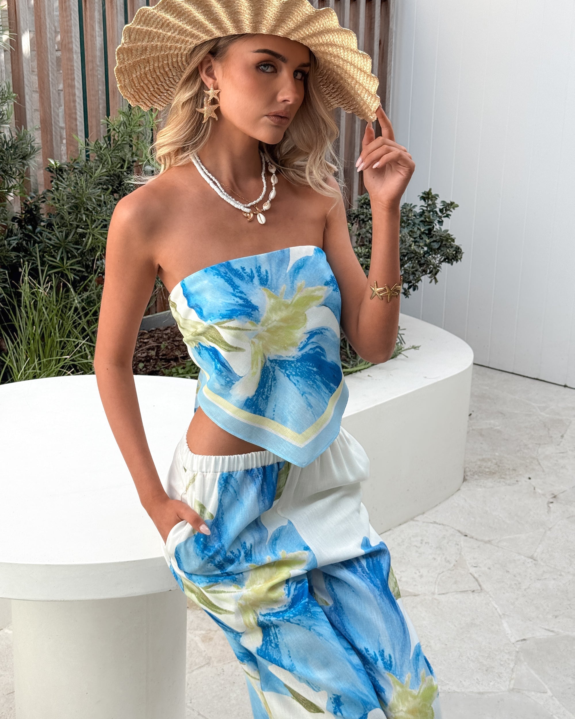 Maleeka Top - Blue Floral