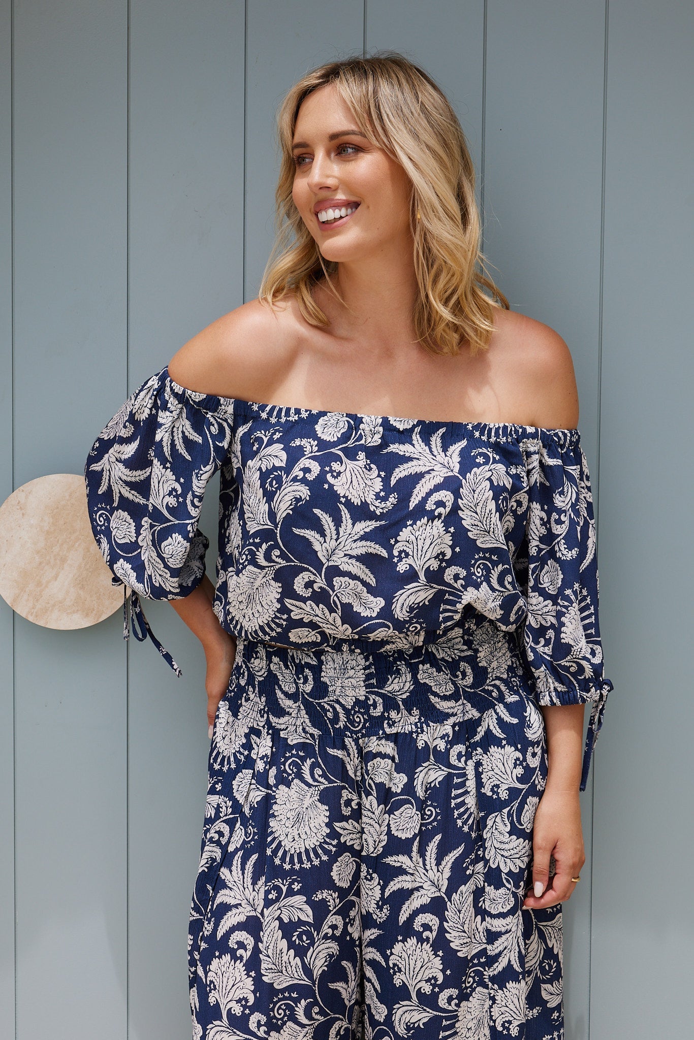 Marinda Top - Black Mono Print