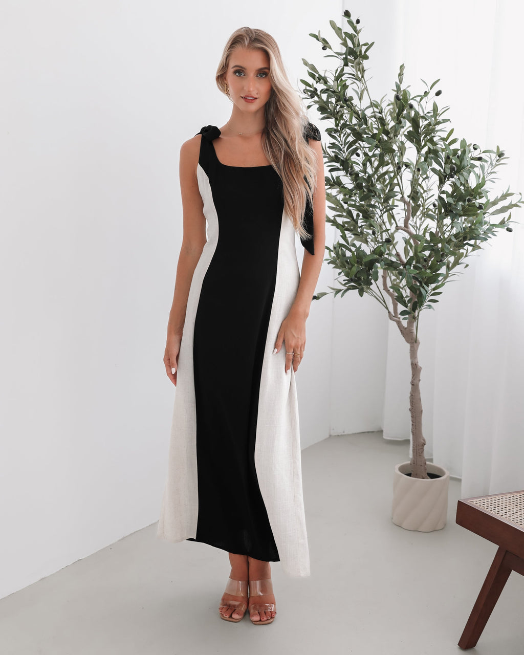 Morticia Dress - Black Multi