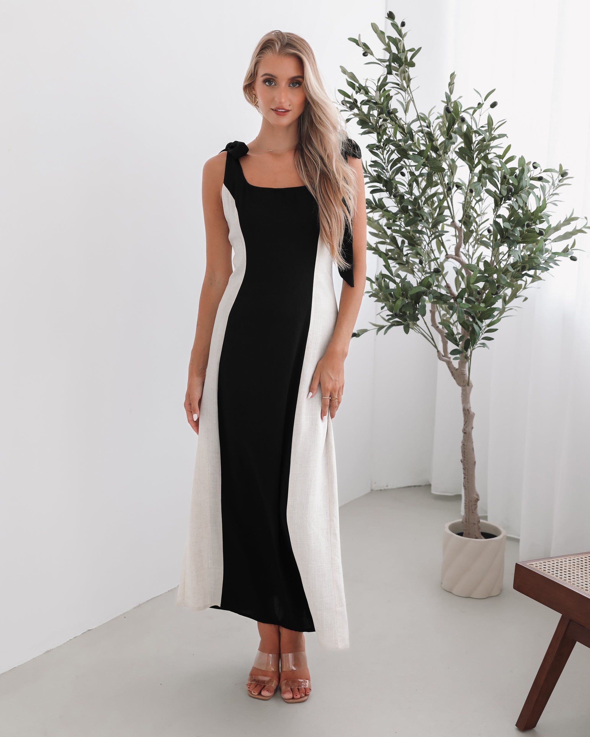 Morticia Dress - Black Multi