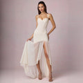 Women's Ruched Asymmetric Corset Gown In Ivory ¨C Luxury Bridal Dress