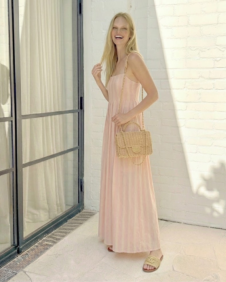 Rhiannon Dress - Pink Stripe