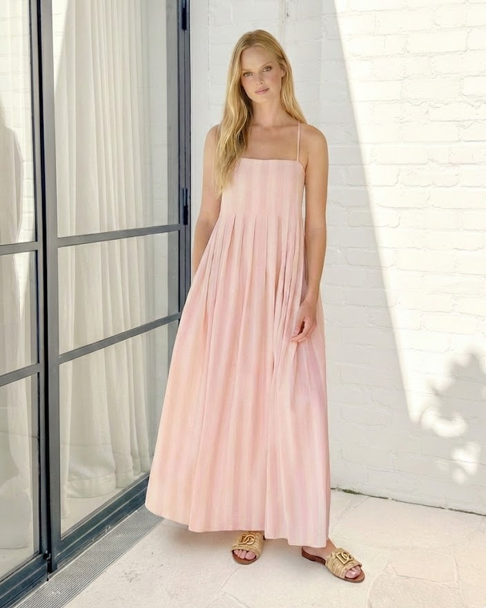 Rhiannon Dress - Pink Stripe