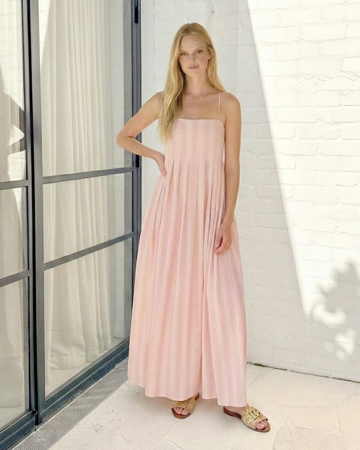 Rhiannon Dress - Pink Stripe