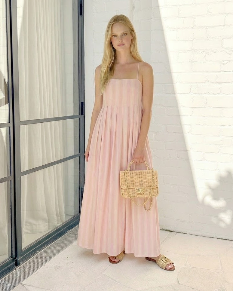 Rhiannon Dress - Pink Stripe