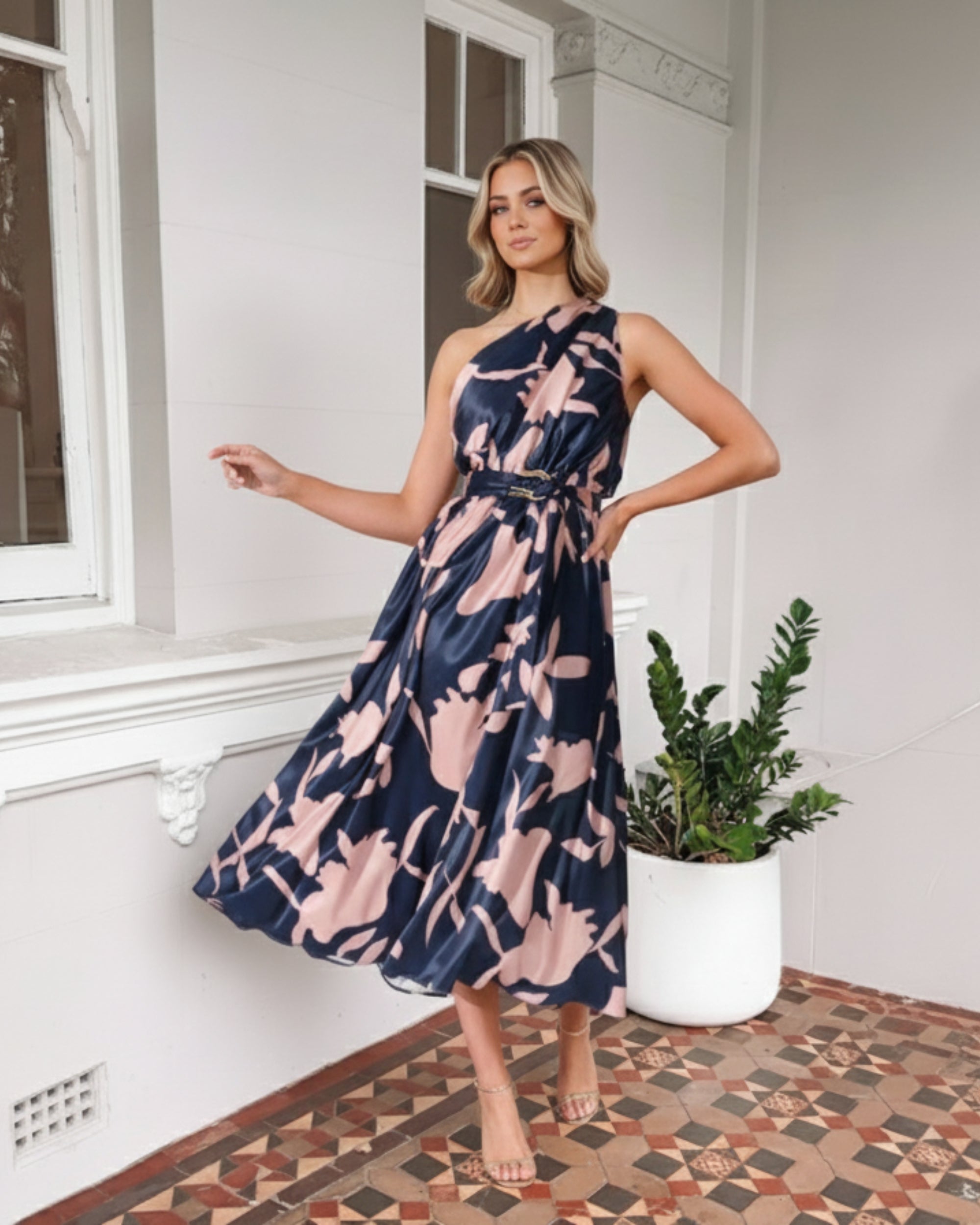 Rosey Dress - Pink Floral