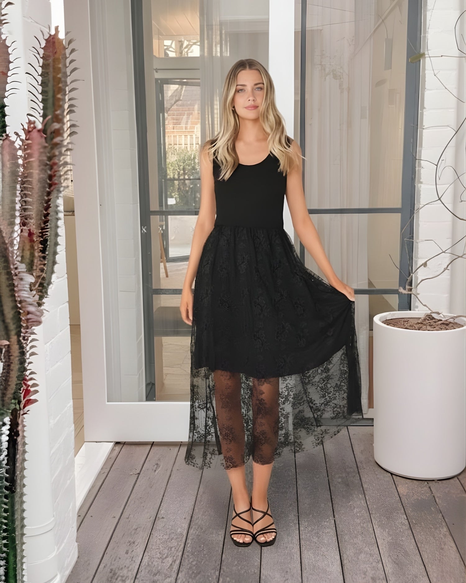 Sheneka Dress - Black Lace