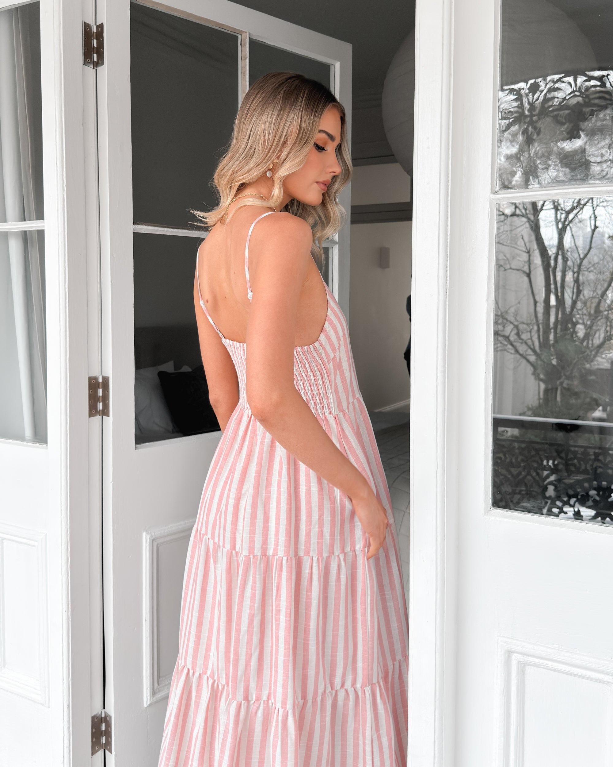 Sona Dress - Pink Stripe