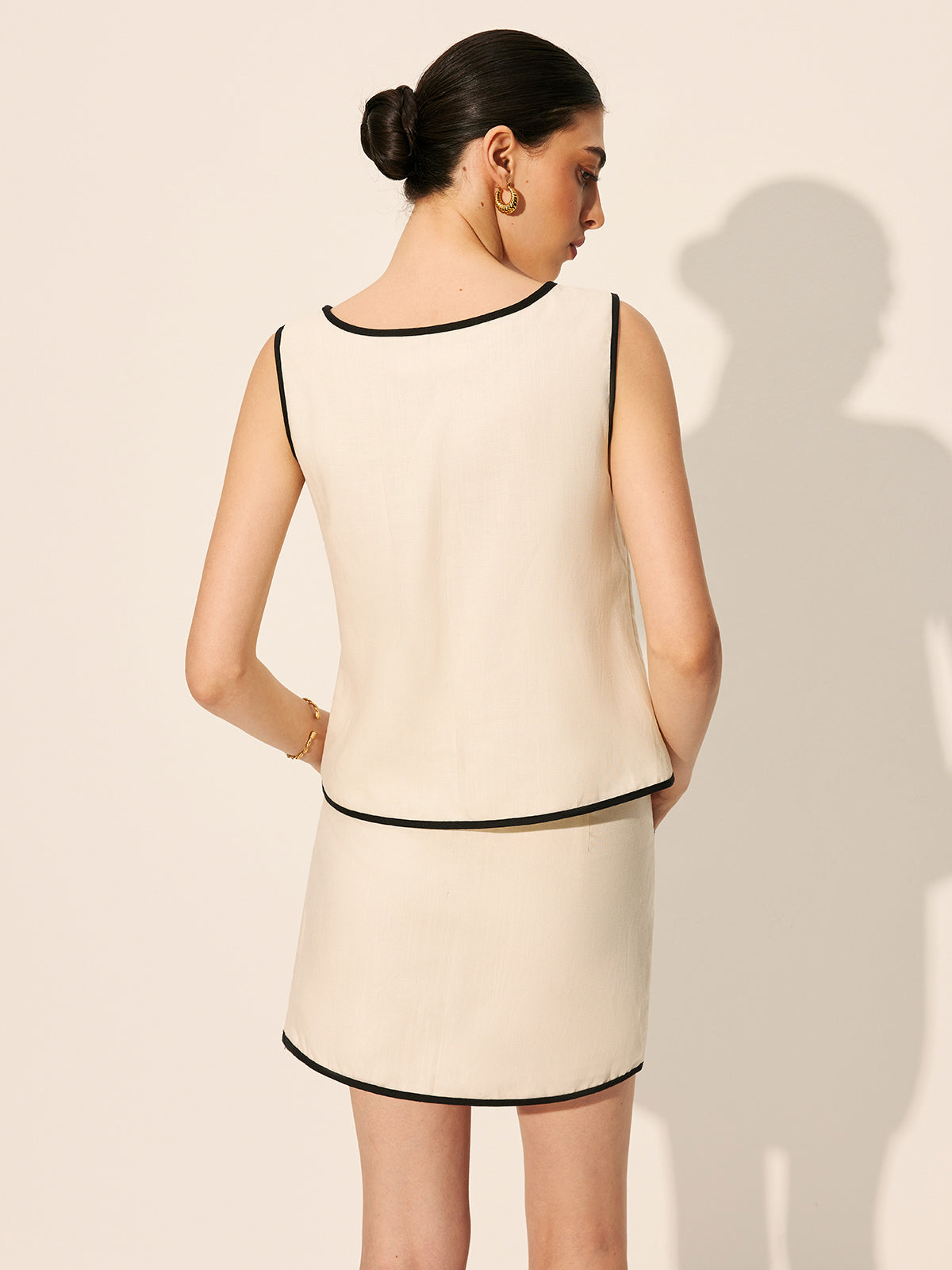 Stylish Linen Cotton Co-Ord Set for Women ¨C Breezy Summer Top and Skirt Ensemble