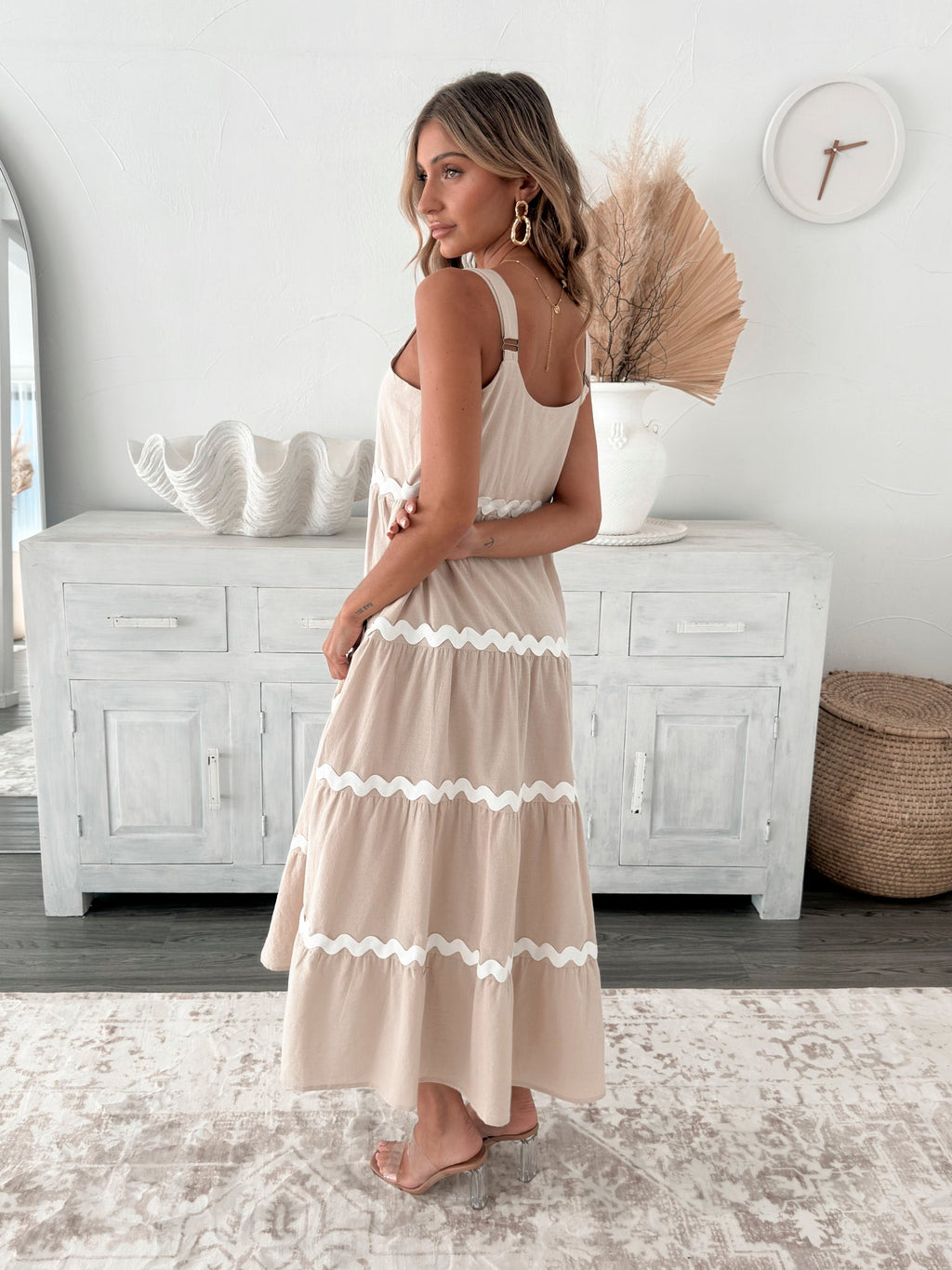 Taline Dress - Beige Multi