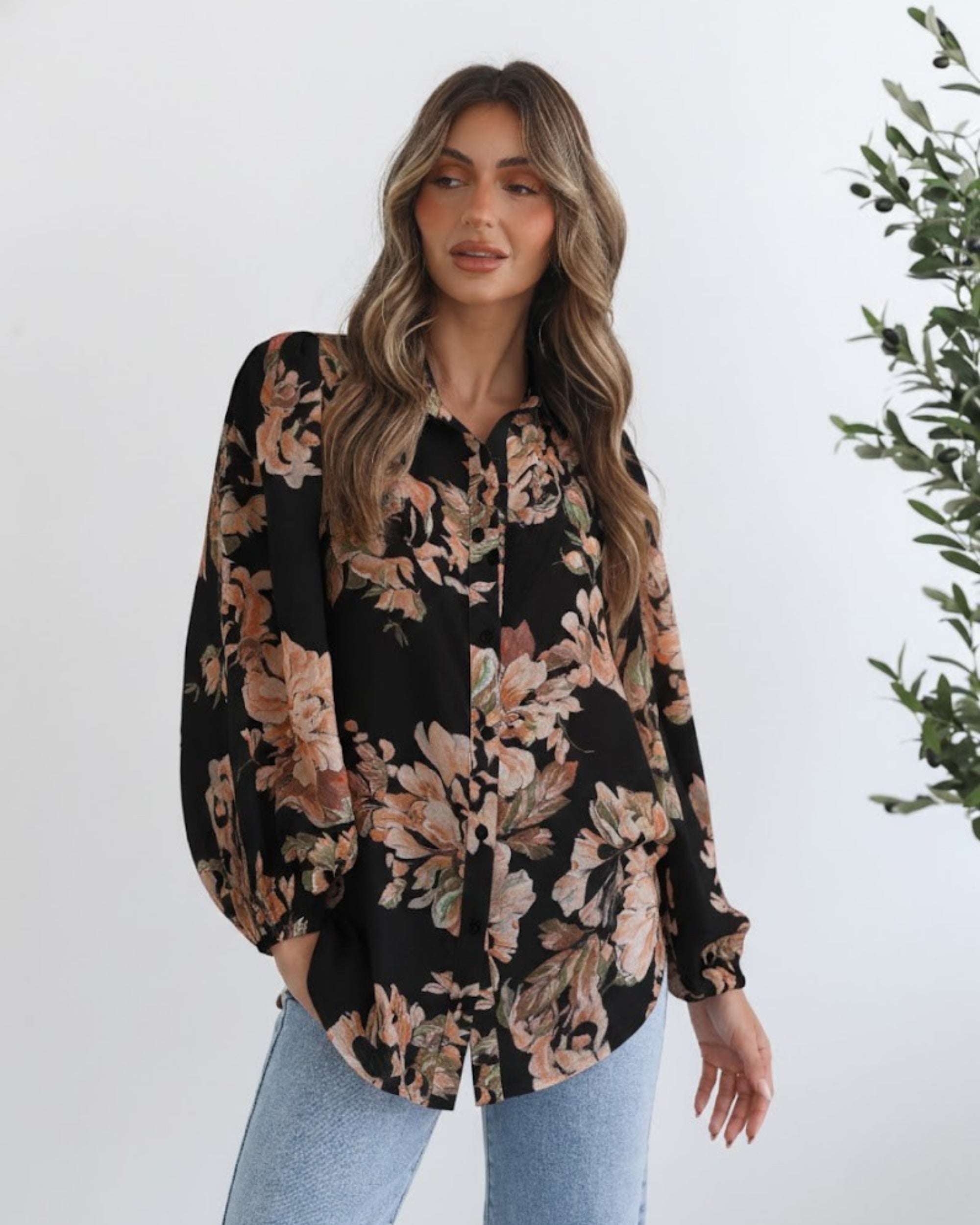 Veiga Blouse - Black Floral