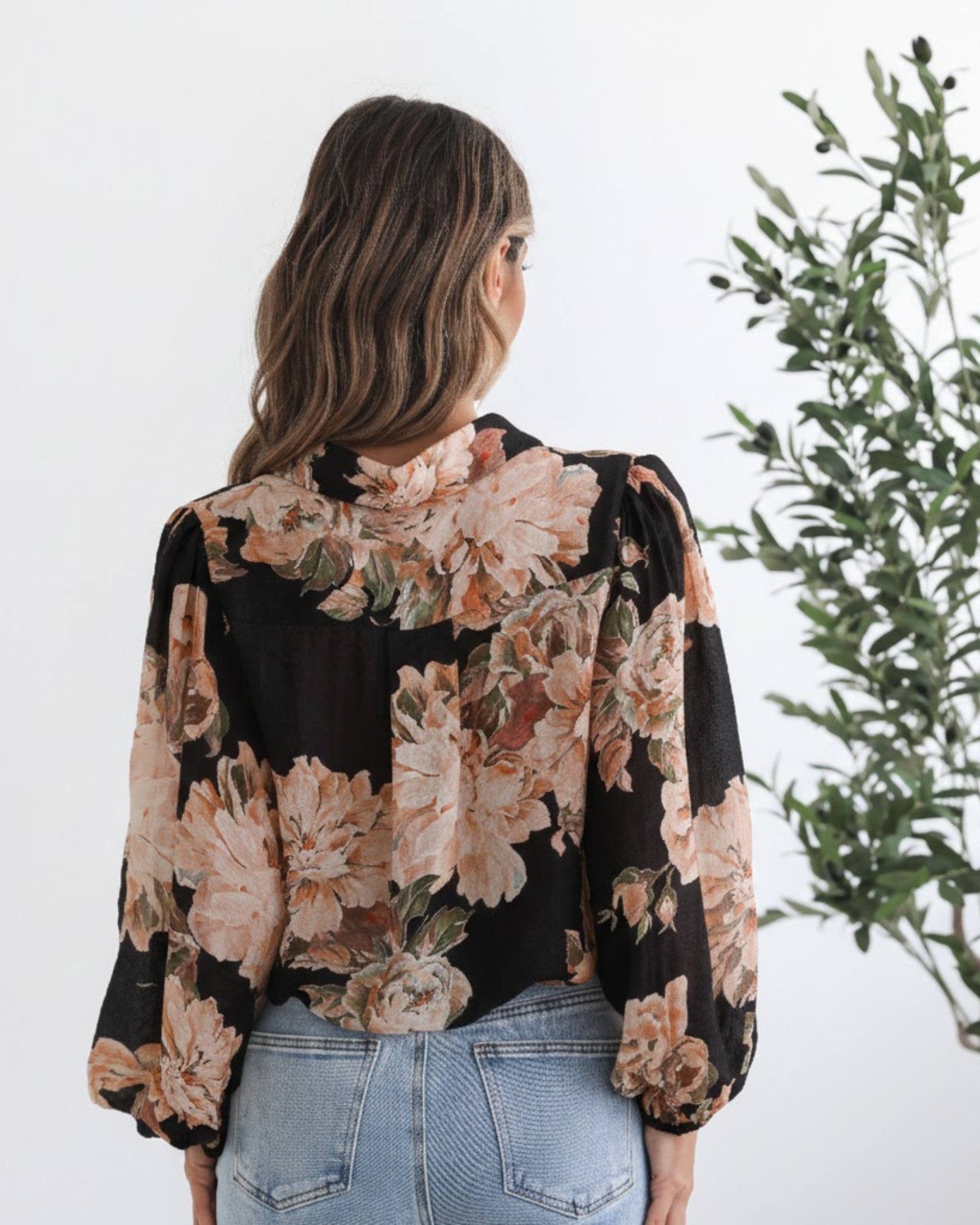 Veiga Blouse - Black Floral