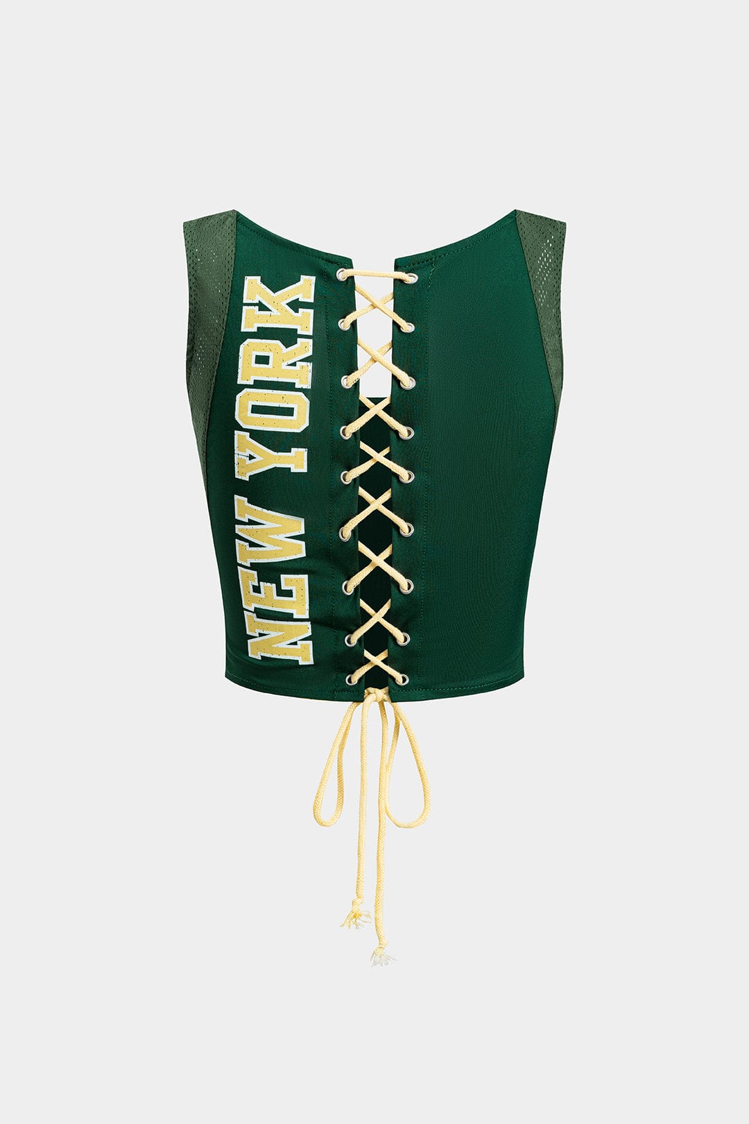 Womens Crop Top With Lace-Up Back