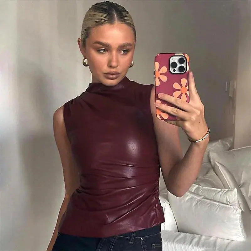 Womens Top Burgundy Going Out Top