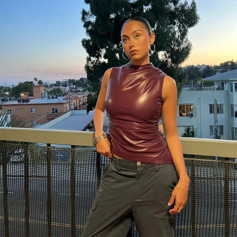 Womens Top Burgundy Going Out Top