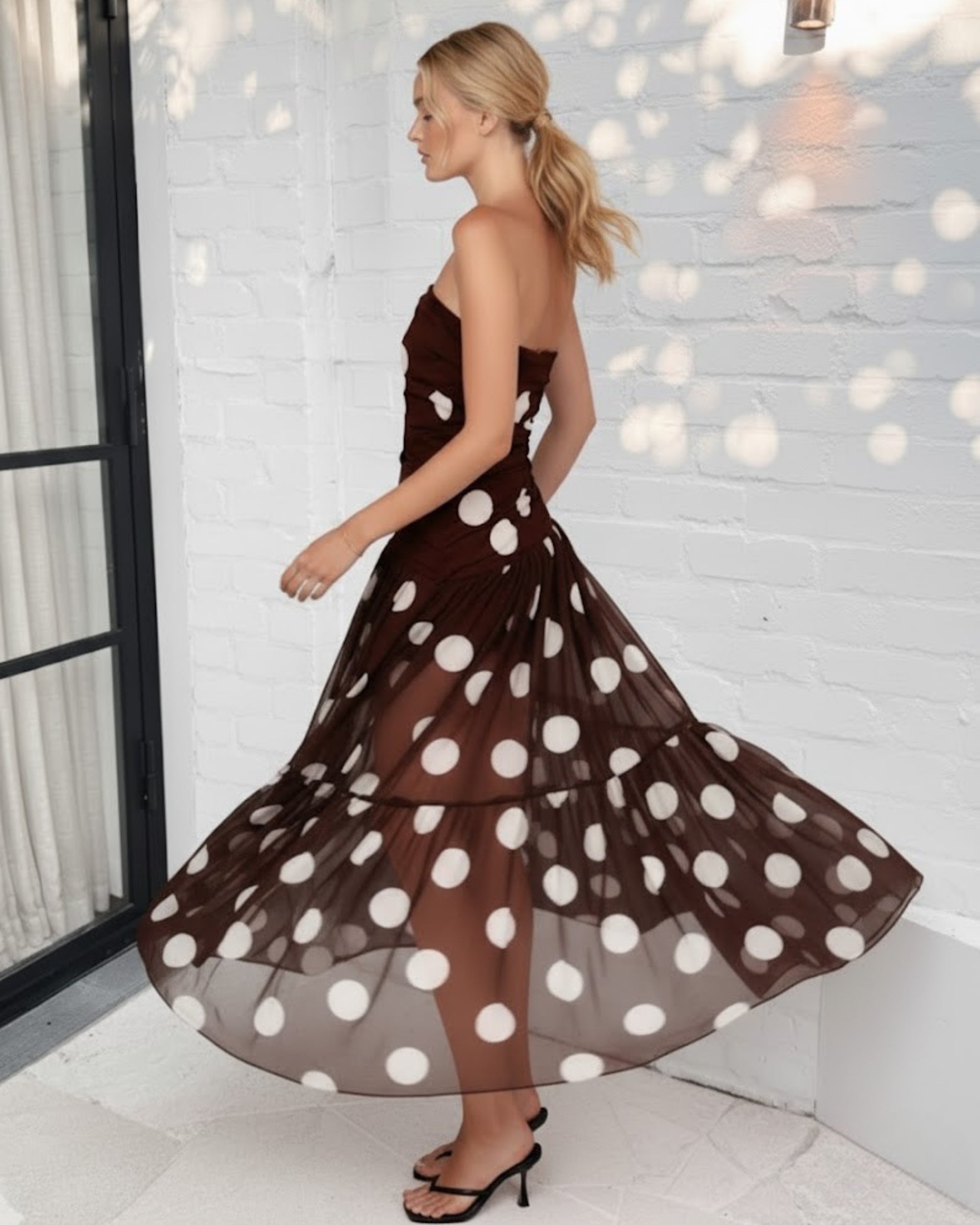 Zamara Dress - Brown Spot