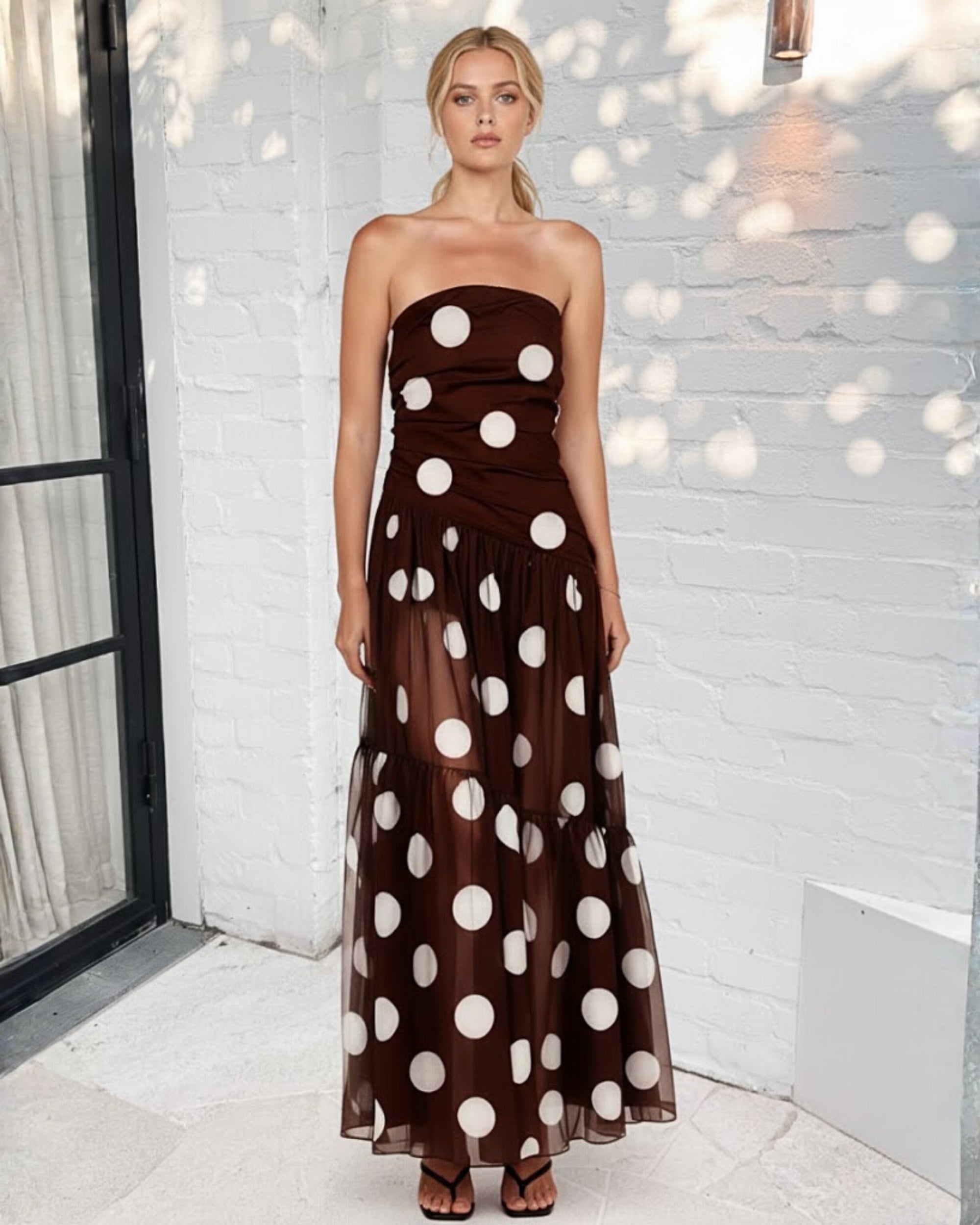 Zamara Dress - Brown Spot