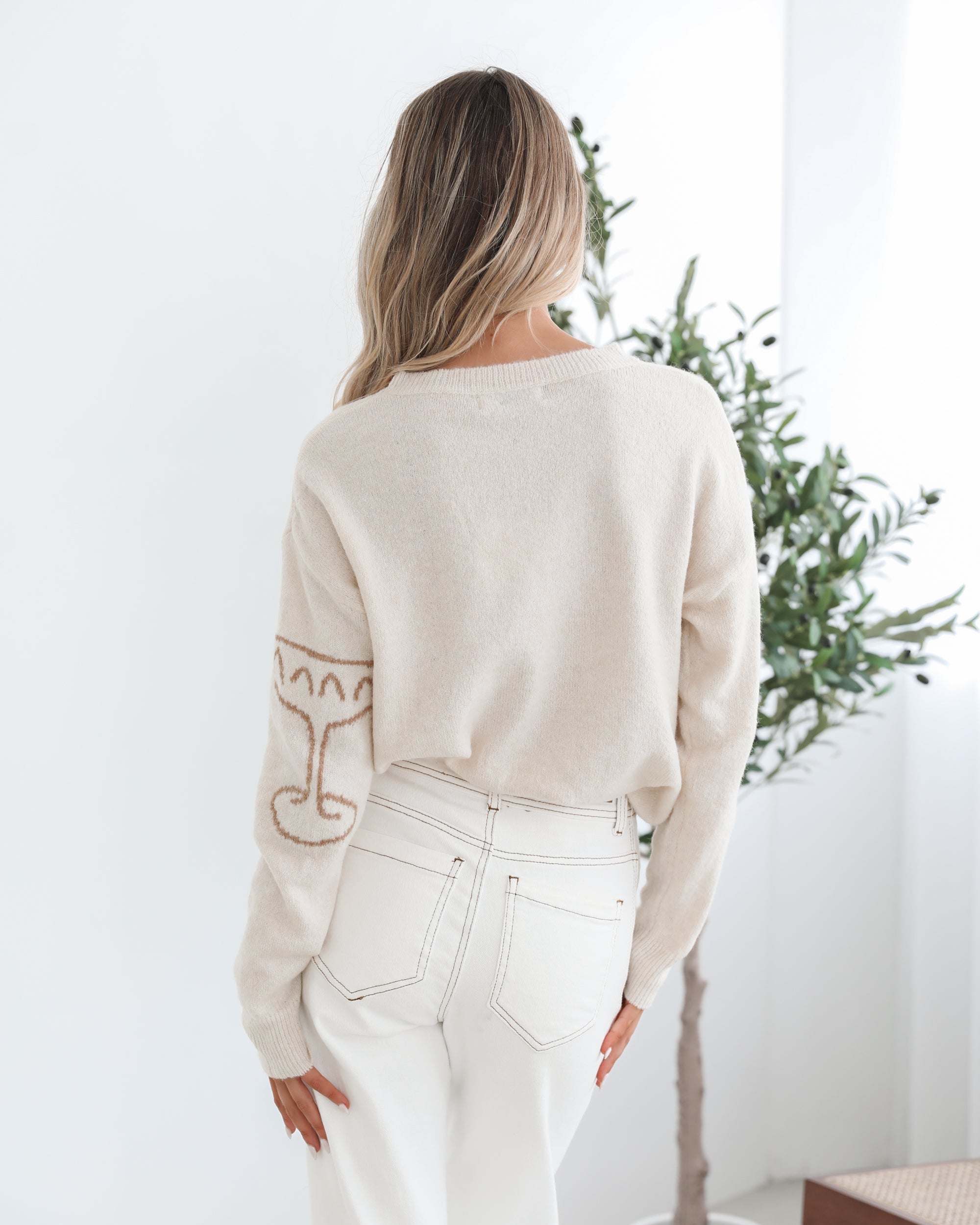 Zamarron Knit - Cream Print