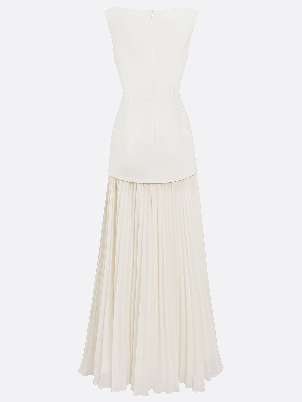 Women's Sleeveless Maxi Dress with Flowing Pleats ¨C Elegant Bridesmaid Gown