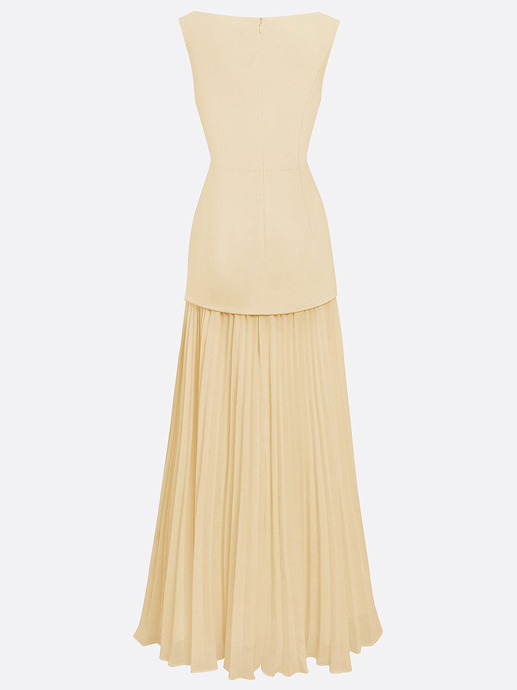 Women's Sleeveless Maxi Dress with Flowing Pleats ¨C Elegant Bridesmaid Gown