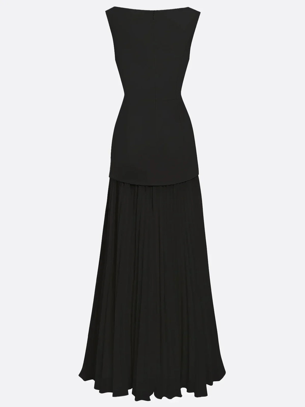 Women's Sleeveless Maxi Dress with Flowing Pleats ¨C Elegant Bridesmaid Gown