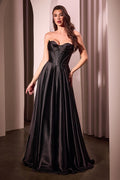 Ellery Gown - Satin A-line Dress With Pockets