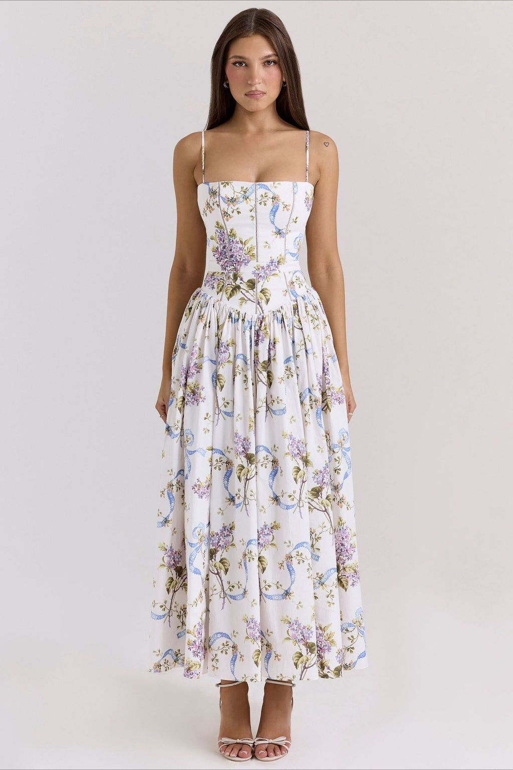 Women's Elegant Tiered A-Line Sleeveless Floral Dress ¨C Summer Dress