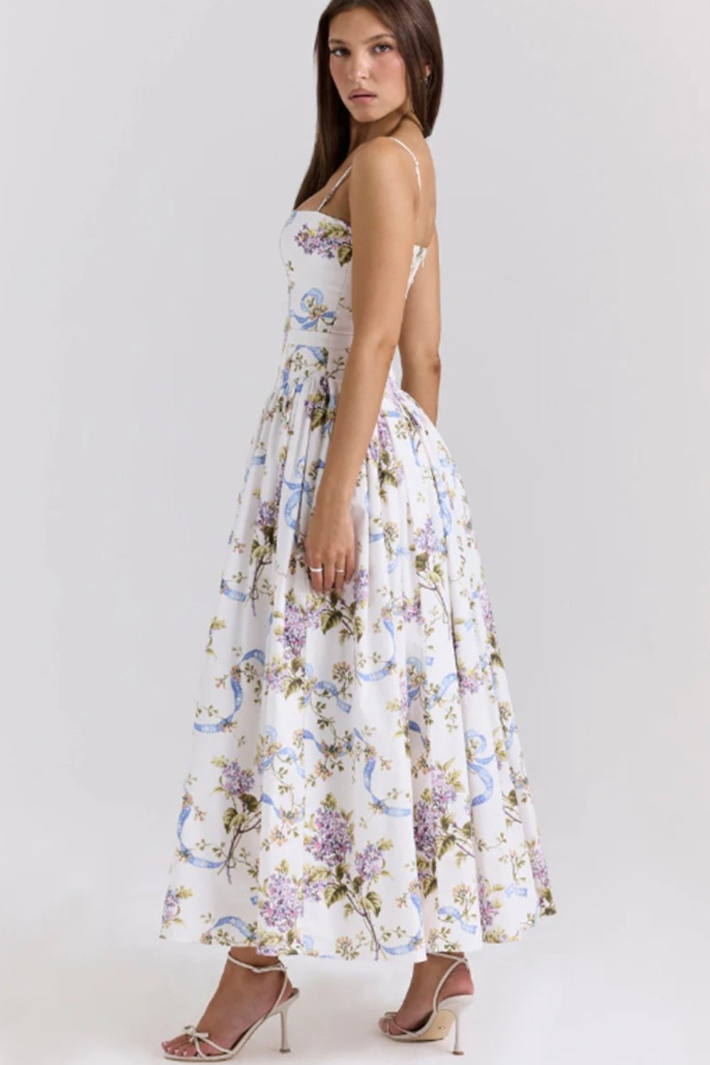 Women's Elegant Tiered A-Line Sleeveless Floral Dress ¨C Summer Dress