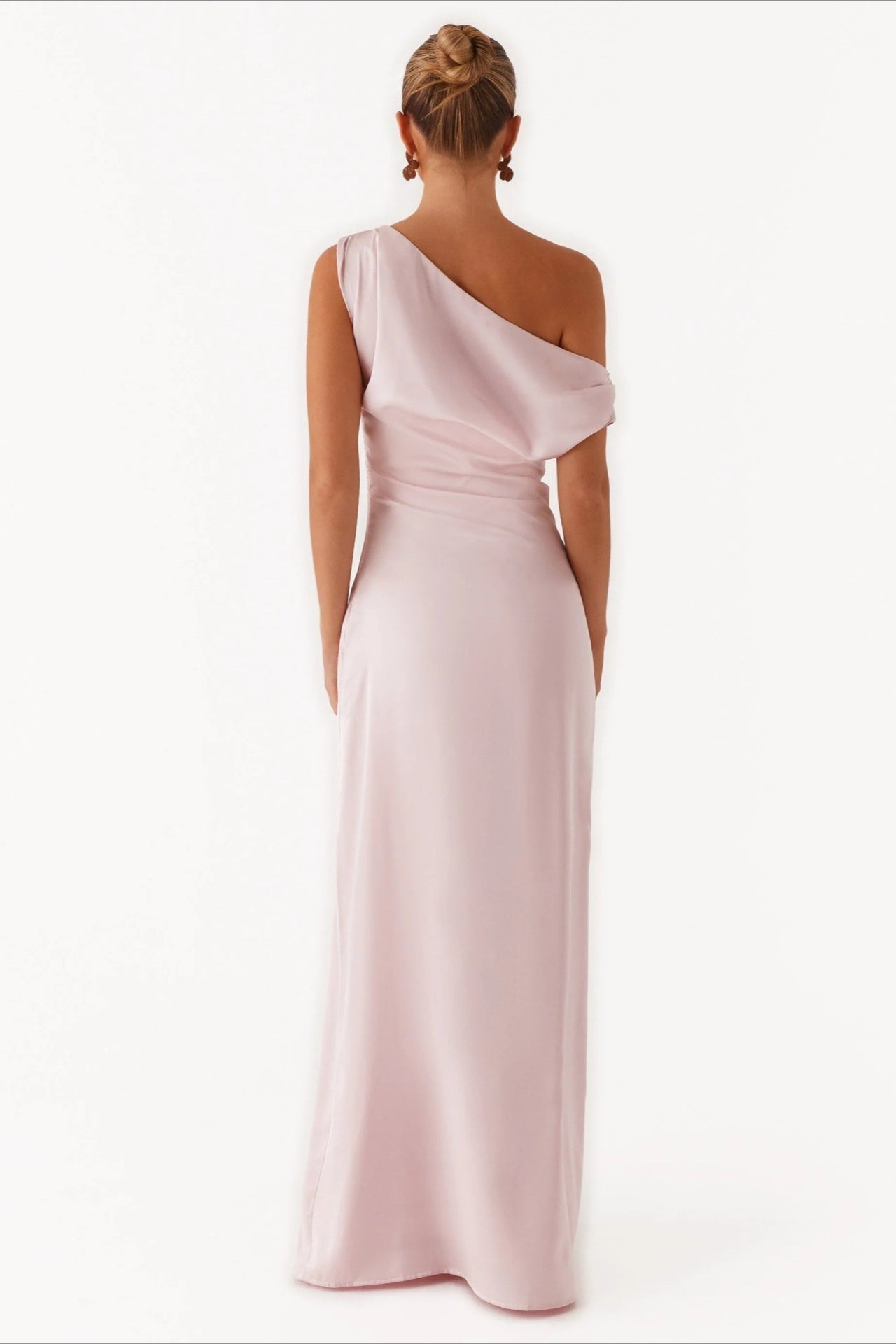 Women's Solid Asymmetric Neckline Formal Maxi Dress ¨C Evening Gown