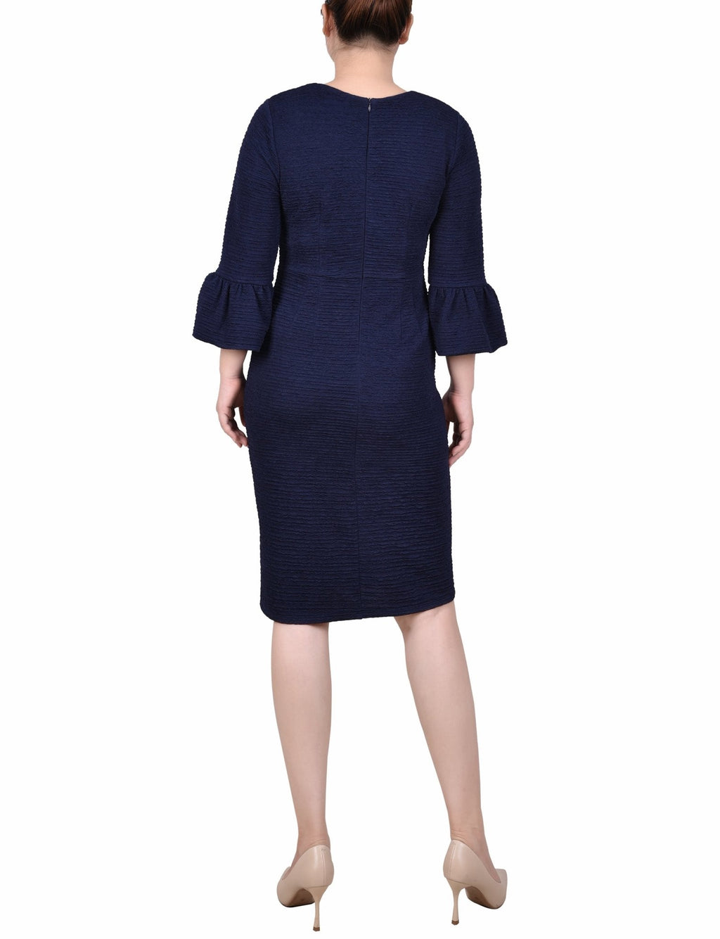 3/4 Length Pearl Detail Dress - Petite
