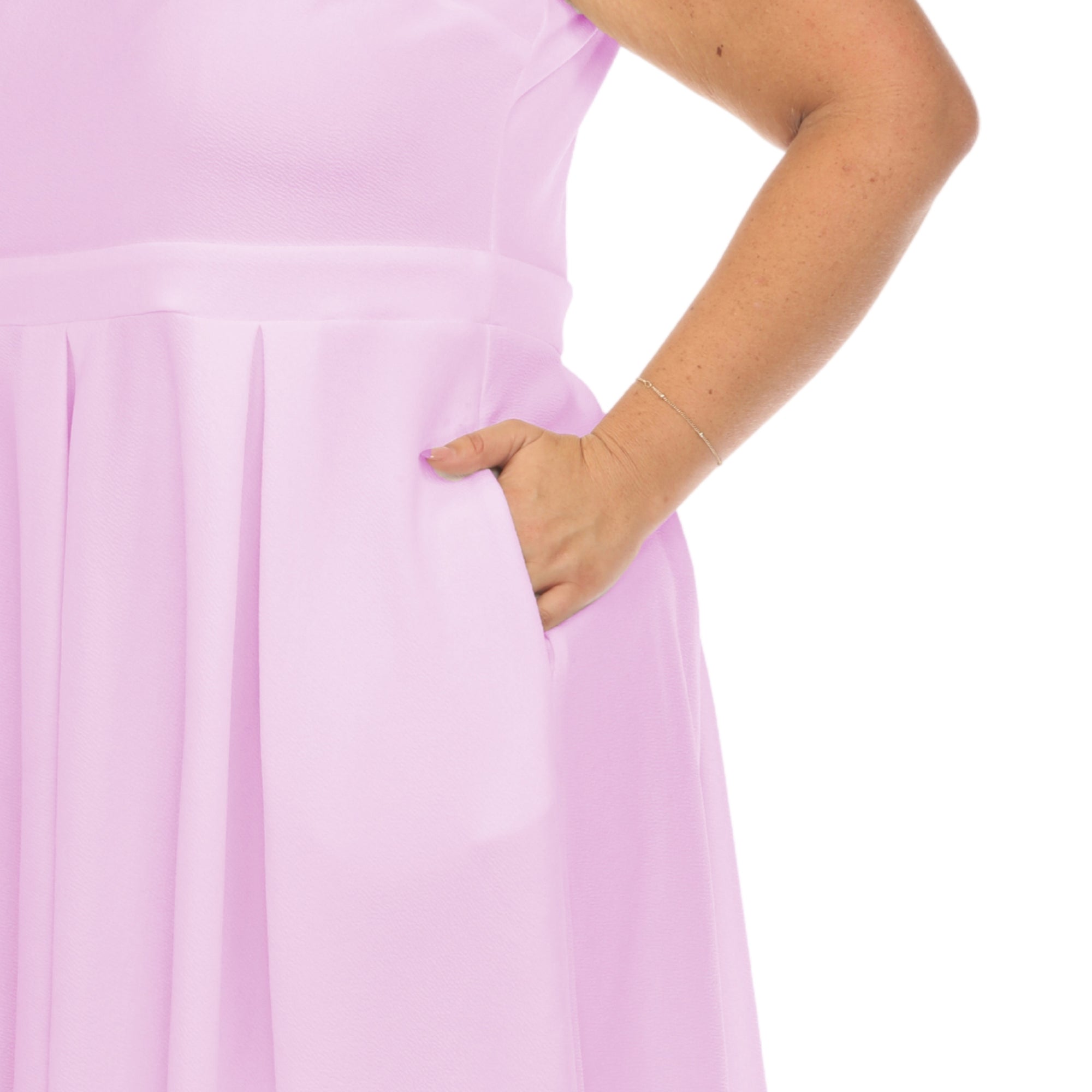 Solid Fit and Flare Dress - Plus