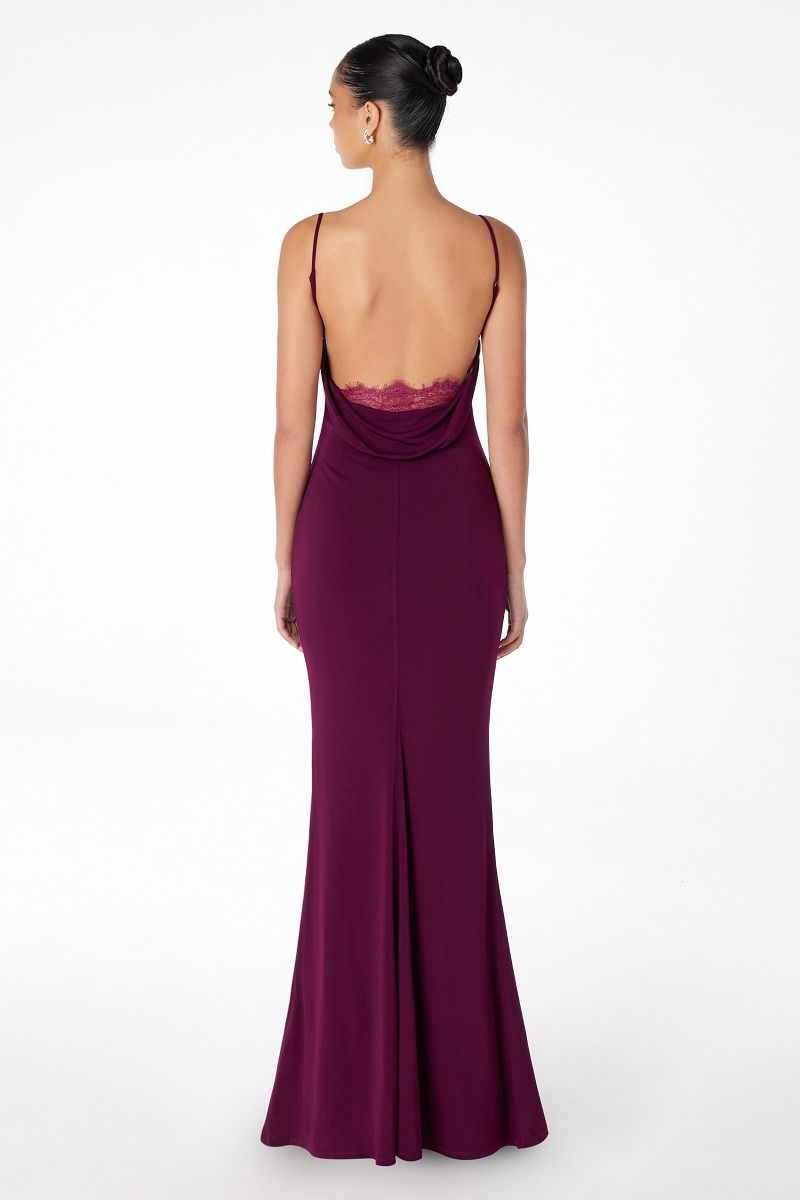 Bette Lace Back Draped Maxi Dress