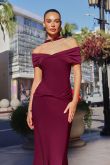 Afton Maxi - Off The Shoulder With Halter Strap ITY Dress